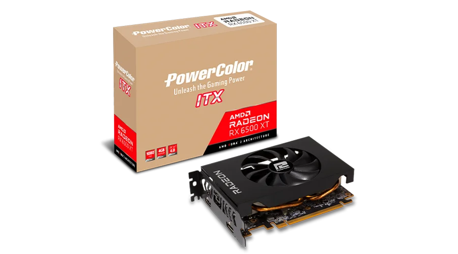 PowerColor AMD Radeon RX 6500 XT ITX 4GB GDDR6